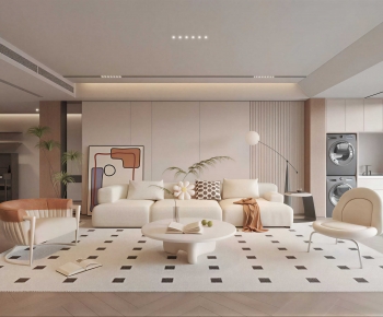 Modern A Living Room-ID:383213044