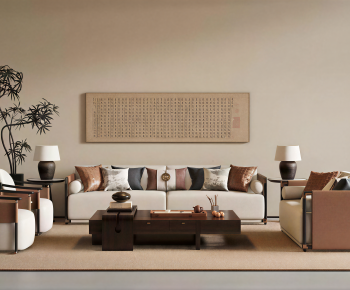 New Chinese Style Sofa Combination-ID:207299956