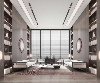 New Chinese Style A Living Room-ID:555305004