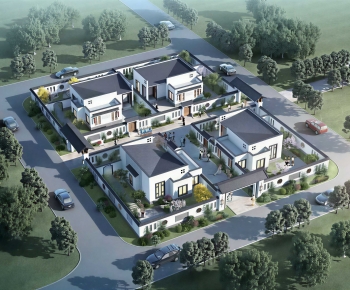 New Chinese Style Architectural Bird's-eye View Planning-ID:369533062