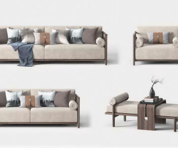 New Chinese Style Three-seat Sofa-ID:146398071