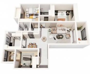 Modern A Bird's-eye View Of Home Decoration-ID:841441268