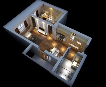 Modern A Bird's-eye View Of Home Decoration-ID:470109023