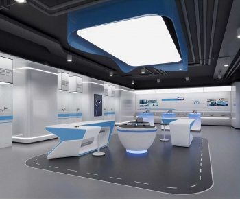 Modern Exhibition Hall-ID:555166013