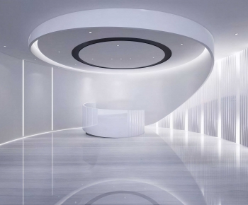 Modern Office Reception Desk-ID:825119069