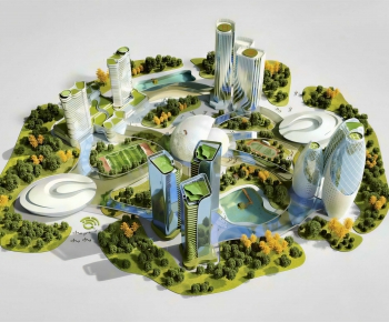 Modern Architectural Bird's-eye View Planning-ID:307529019