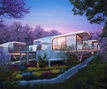 Modern Appearance Of Commercial Building-ID:728123904