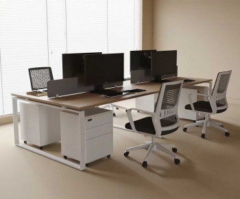 Modern Office Desk And Chair-ID:923686989