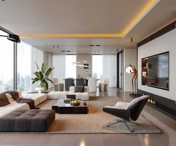 Modern A Living Room-ID:874084957