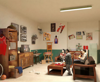 Modern A Living Room-ID:174871925