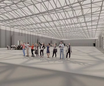 Modern Exhibition Hall-ID:541074046