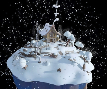 Modern Cartoon House-ID:932641032