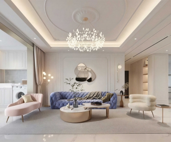 French Style A Living Room-ID:701401953