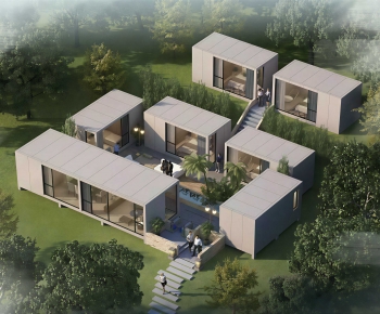 Modern Architectural Bird's-eye View Planning-ID:860700667