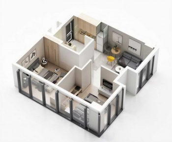 Modern A Bird's-eye View Of Home Decoration-ID:621236091