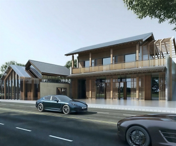 New Chinese Style Appearance Of Commercial Building-ID:350239397