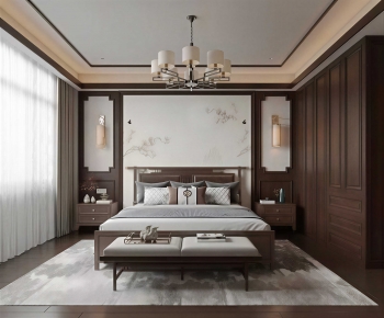 New Chinese Style Bedroom-ID:497466092