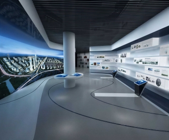 Modern Exhibition Hall-ID:614790954