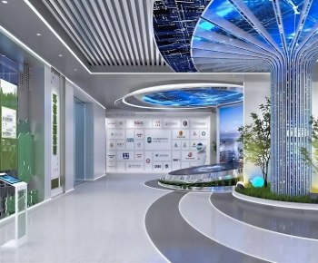 Modern Exhibition Hall-ID:472618103