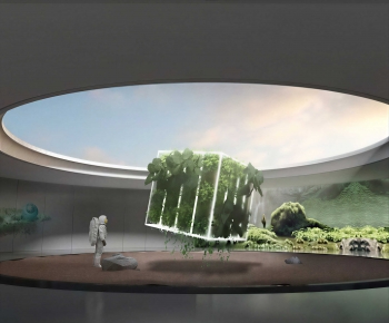 Modern Exhibition Hall-ID:218624115