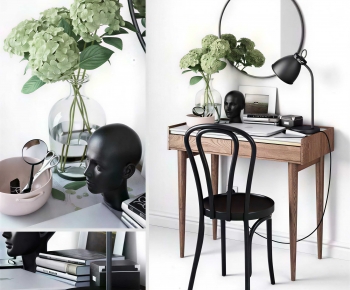 Modern Computer Desk And Chair-ID:561007027