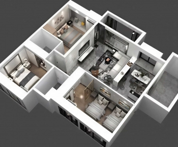 Modern A Bird's-eye View Of Home Decoration-ID:125000599