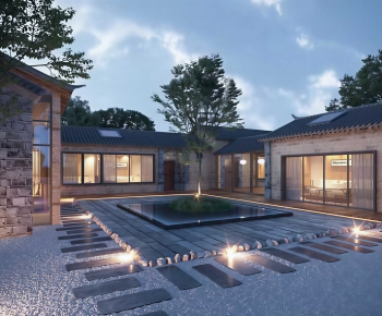 New Chinese Style Courtyard/landscape-ID:632148037