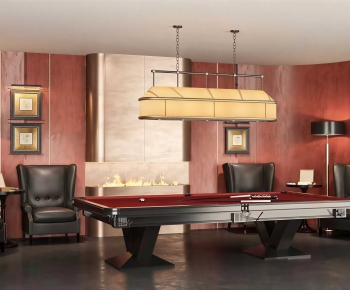 现代轻奢台球室-3114747