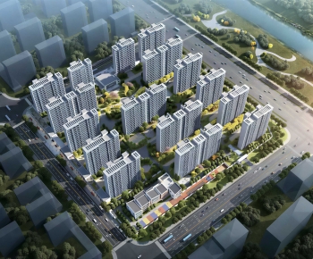 Modern Architectural Bird's-eye View Planning-ID:888775112