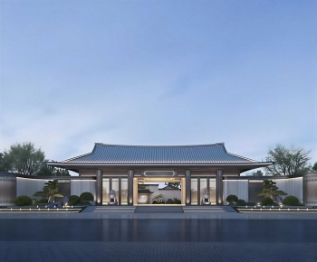 New Chinese Style Facade Element-ID:171551949