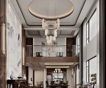 New Chinese Style A Living Room-ID:244894981