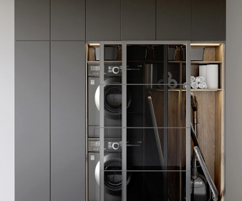 Modern Laundry Cabinet-ID:583553083