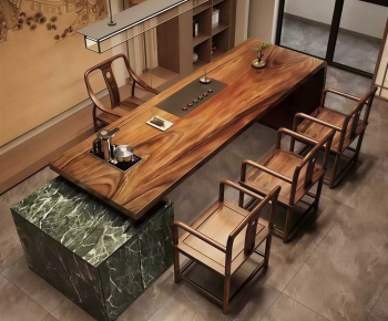 New Chinese Style Tea Tables And Chairs-ID:802388918