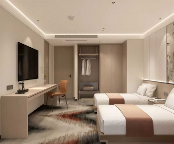 Modern Double Bed-ID:683435928