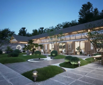 New Chinese Style Courtyard/landscape-ID:898648981