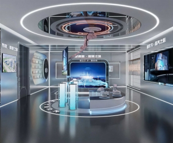 Modern Exhibition Hall-ID:553890948