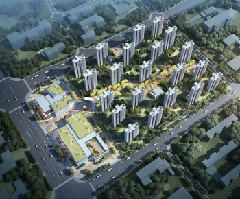 Modern Architectural Bird's-eye View Planning-ID:806879043