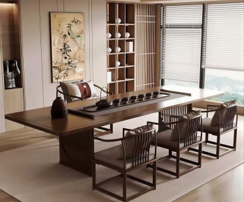 New Chinese Style Tea Tables And Chairs-ID:459387068