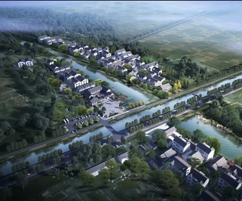 New Chinese Style Architectural Bird's-eye View Planning-ID:867058046