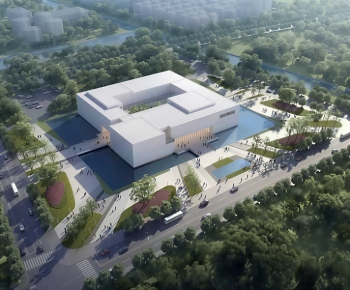 Modern Architectural Bird's-eye View Planning-ID:404753923