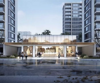 Modern Facade Element-ID:509649048