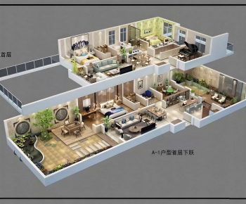 Modern A Bird's-eye View Of Home Decoration-ID:757195007