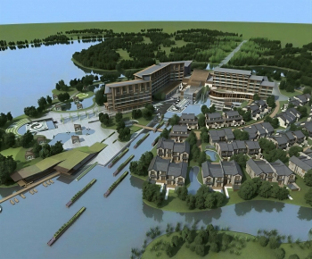 Modern Architectural Bird's-eye View Planning-ID:371469979