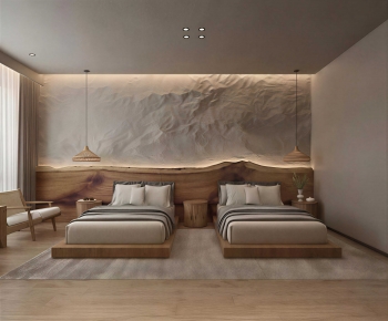 Wabi-sabi Style Bedroom-ID:537358058