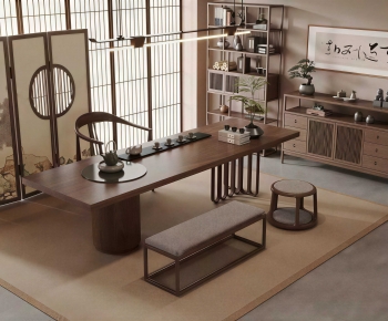 New Chinese Style Tea Tables And Chairs-ID:975476982