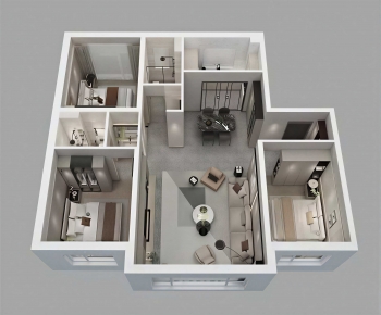 Modern A Bird's-eye View Of Home Decoration-ID:463999991