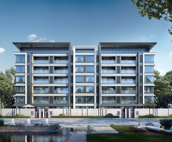 Modern Residential Building-ID:526886944