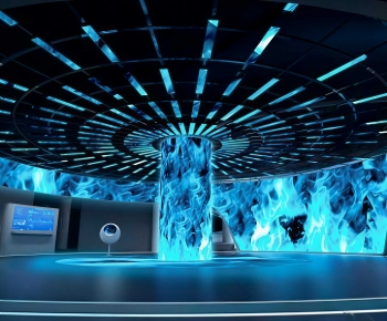 Modern Exhibition Hall-ID:702985055