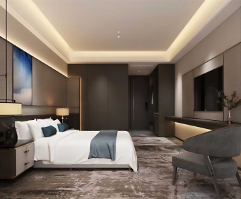 Modern Double Bed-ID:523602966