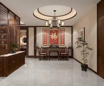 New Chinese Style Hallway-ID:195909984
